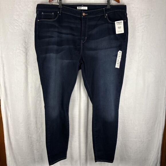 Levi’s Signature Womens Mid Rise Skinny Jean Dark Wash Size 26L  (38x32) NWT - Picture 1 of 6